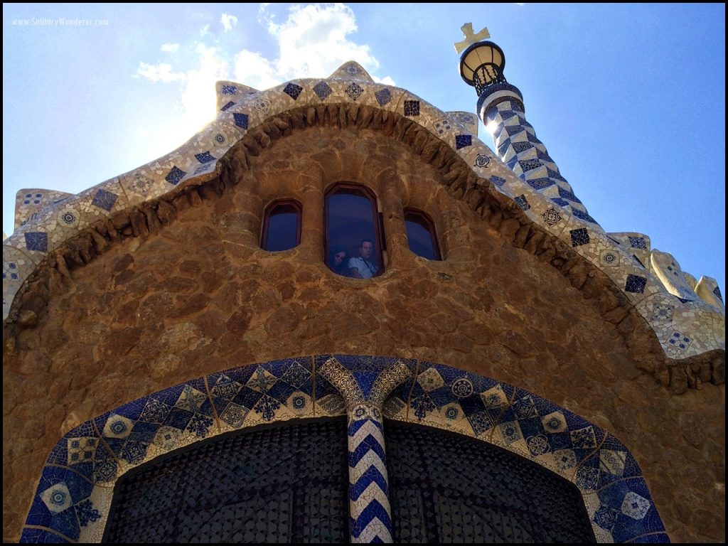 park guell entrance houses