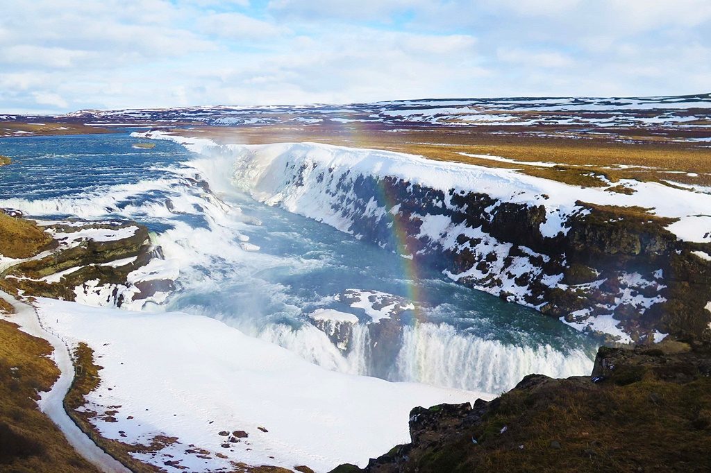 Gullfoss Iceland rainbow