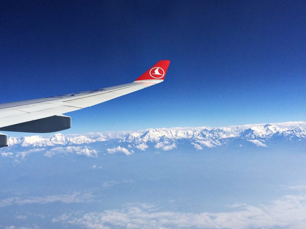 himalayas nepal airplane traveler's high