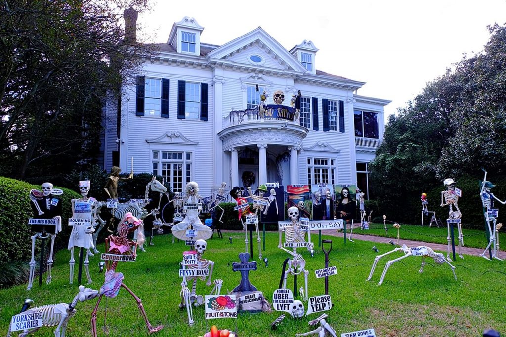 halloween in new orleans - decorated mansion
