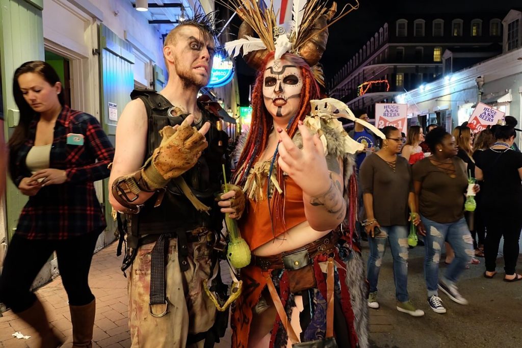 halloween in new orleans - costumed couple
